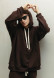 Grey melange color men three-thread hoodie